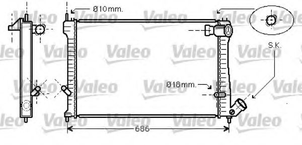 734455 VALEO Radiator, engine cooling