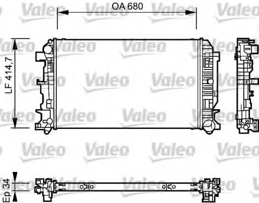 735084 VALEO Radiator, engine cooling