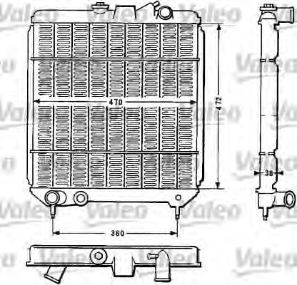 810886 VALEO Radiator, engine cooling