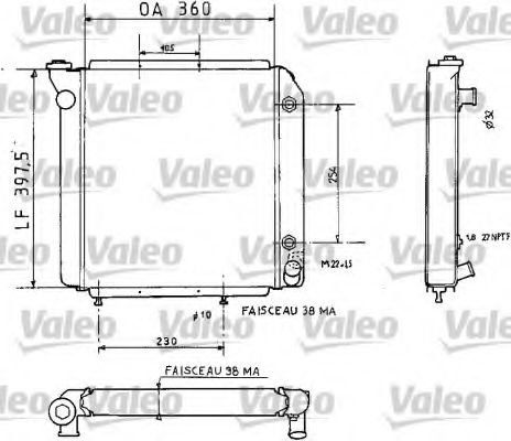 810935 VALEO Radiator, engine cooling