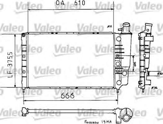 810938 VALEO Radiator, engine cooling