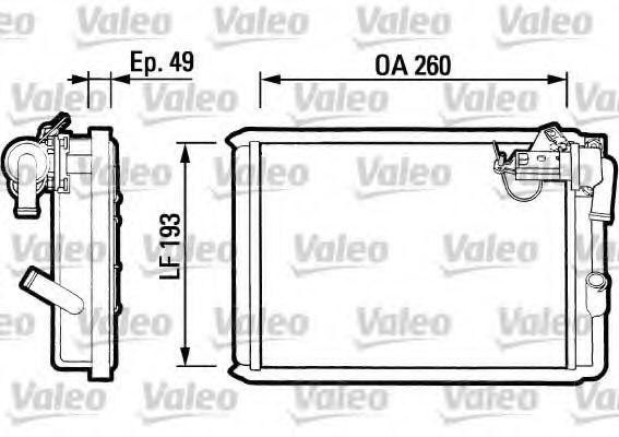 812047 VALEO Heating / Ventilation Heat Exchanger, interior heating