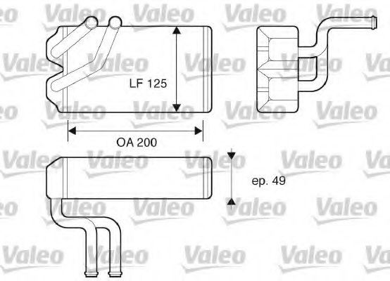 812069 VALEO Heat Exchanger, interior heating
