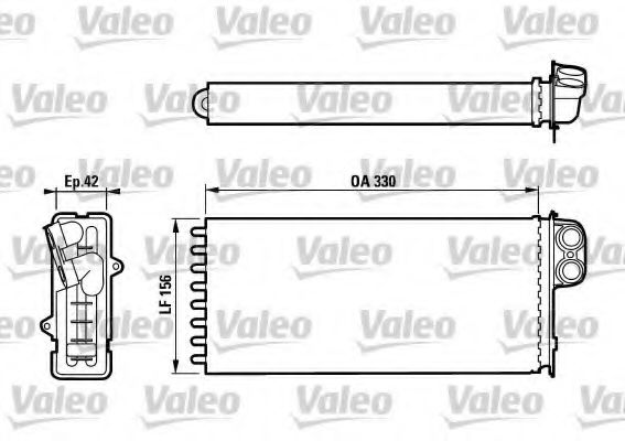 812128 VALEO Heat Exchanger, interior heating
