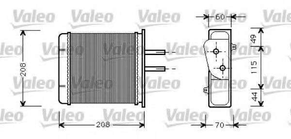 812145 VALEO Heat Exchanger, interior heating