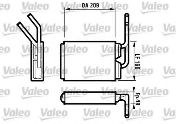 812154 VALEO Heat Exchanger, interior heating