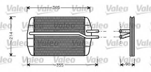 812272 VALEO Heat Exchanger, interior heating