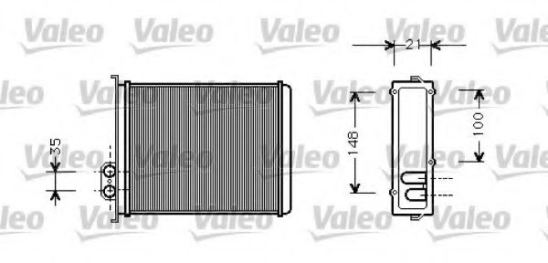812327 VALEO Heat Exchanger, interior heating