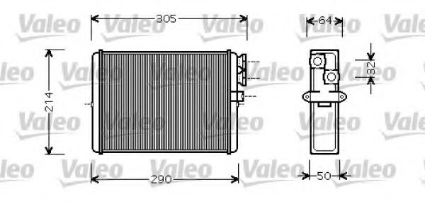 812328 VALEO Heat Exchanger, interior heating