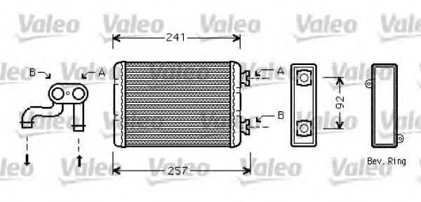 812360 VALEO Heat Exchanger, interior heating