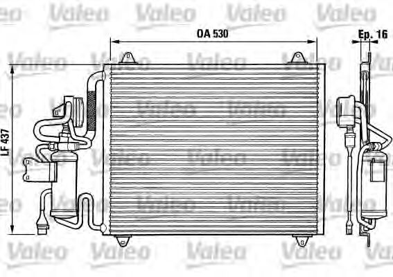 816865 VALEO Air Conditioning Condenser, air conditioning