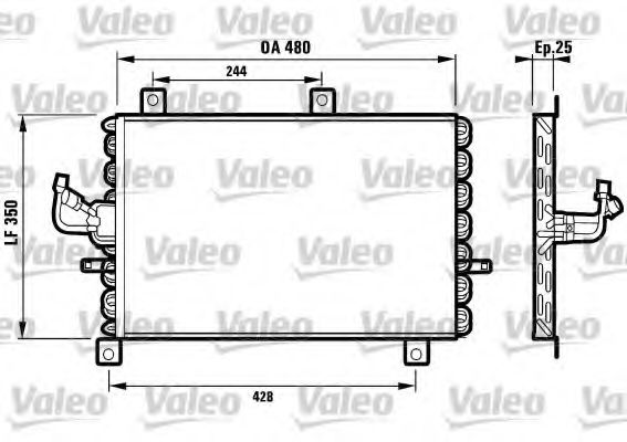 816965 VALEO Air Conditioning Condenser, air conditioning