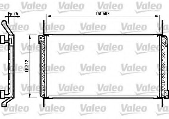 817025 VALEO Air Conditioning Condenser, air conditioning