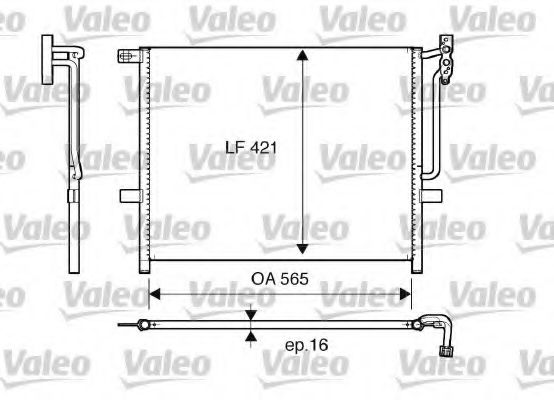 817383 VALEO Air Conditioning Condenser, air conditioning