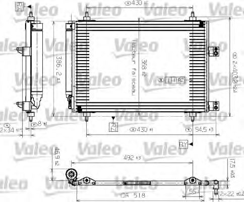 817526 VALEO Air Conditioning Condenser, air conditioning