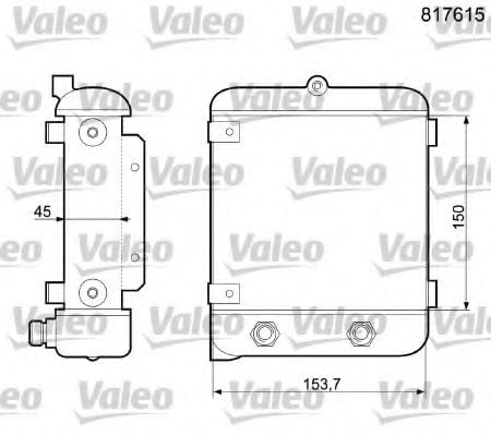 817615 VALEO масляный радиатор, двигательное масло