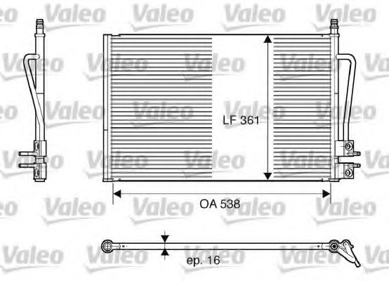 817664 VALEO Air Conditioning Condenser, air conditioning