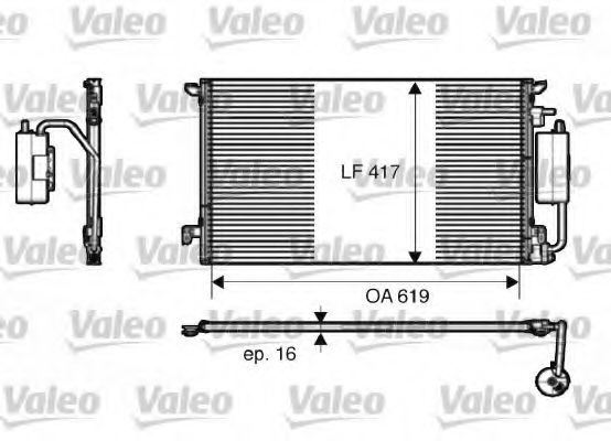 817809 VALEO Condenser, air conditioning