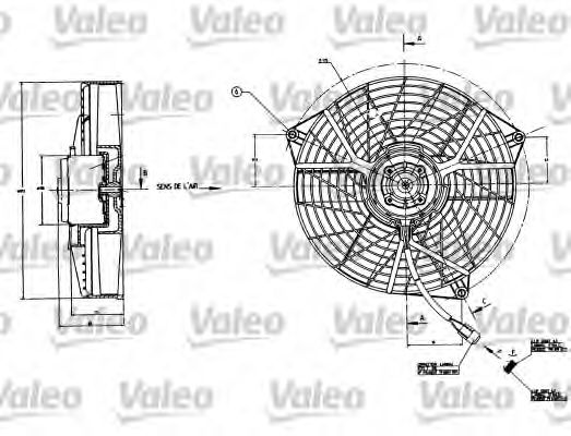 883556 VALEO Fan, radiator