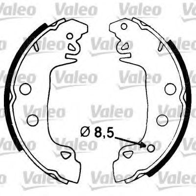562980 VALEO Brake System Brake Shoe Set