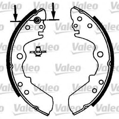 562719 VALEO Brake System Brake Shoe Set