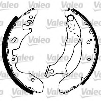 554767 VALEO Brake System Brake Shoe Set