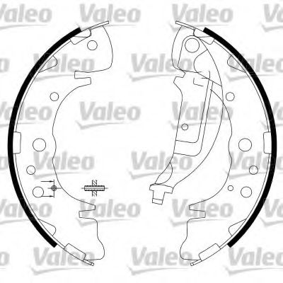 564024 VALEO Brake System Brake Shoe Set