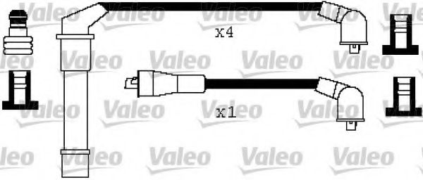 346302 VALEO Система зажигания Комплект проводов зажигания