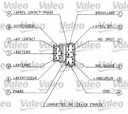251219 VALEO Switch, headlight; Control Stalk, indicators; Steering Column Switch
