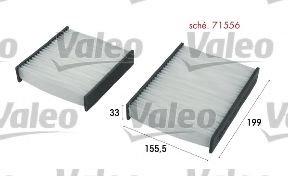 715556 VALEO Filter, interior air