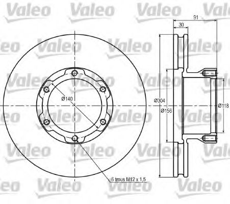 187016 VALEO Brake System Brake Disc