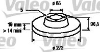 187045 VALEO Brake System Brake Disc