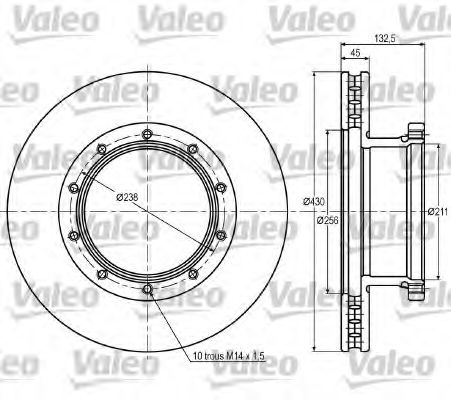 187051 VALEO Brake System Brake Disc