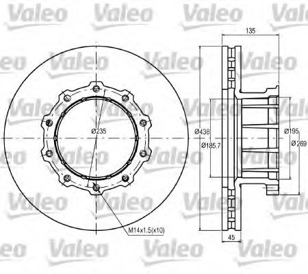187053 VALEO Brake System Brake Disc