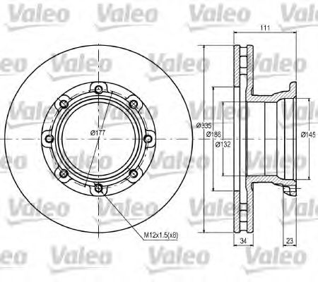 187082 VALEO Brake System Brake Disc
