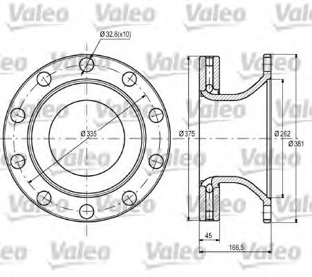 187095 VALEO Brake System Brake Disc