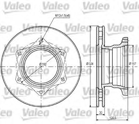 187109 VALEO Brake System Brake Disc