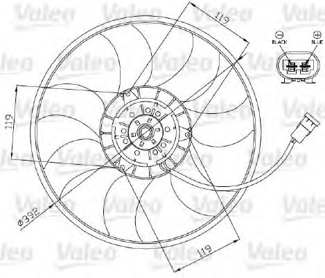 696013 VALEO Вентилятор, охлаждение двигателя