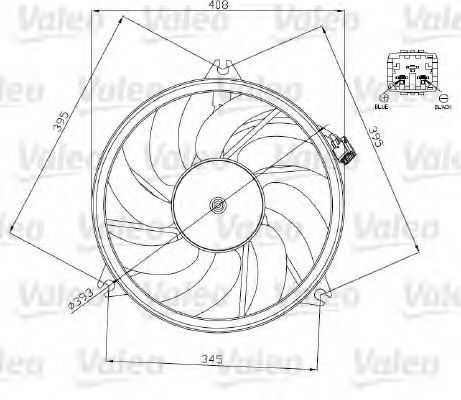 696071 VALEO Fan, radiator