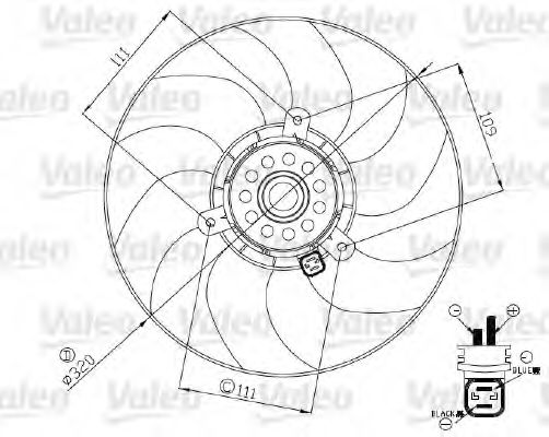 696190 VALEO Fan, radiator