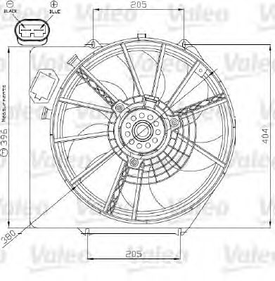 696215 VALEO Cooling System Fan, radiator