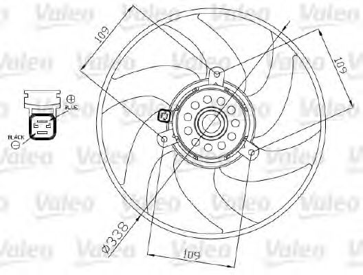 698375 VALEO Fan, radiator