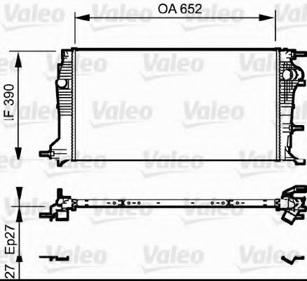 735182 VALEO Radiator, engine cooling