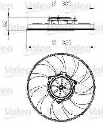 696024 VALEO Fan, radiator