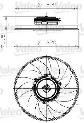 696027 VALEO Fan, radiator