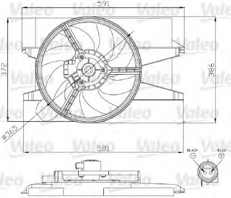 696276 VALEO Cooling System Fan, radiator