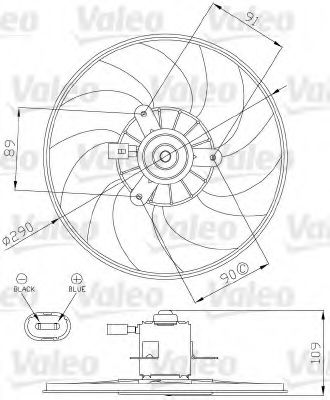 696286 VALEO Fan, radiator
