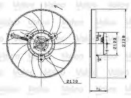 698358 VALEO Cooling System Fan, radiator