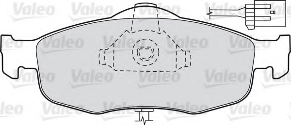598033 VALEO Brake Pad Set, disc brake