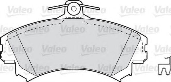 598318 VALEO Brake Pad Set, disc brake